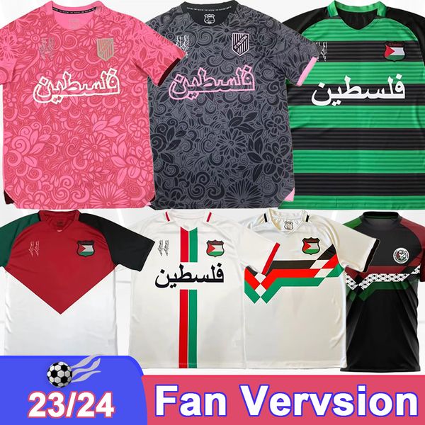23 24 Palestine Mens Soccer Maglie Nazionale M. Battat Tamer M. Abu Warda O. Kharoub RetroUb camuffato Special Edition Football Shirts