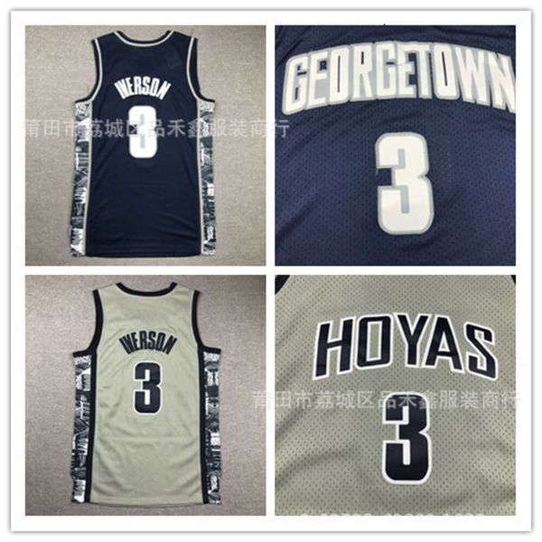 Everson n. 3 Georgetown University Edition Black Grey Dark Blue Dark Ricorso maglia Tenda alla moda