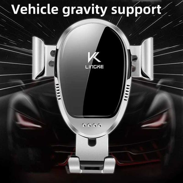 Mobiltelefone montiert Halter Gravity Car Phone Halter Air Vent Clip Mount Mobile Mobile Smartphone -GPS -Support in Autosklassen für iPhone Samsung Y240423