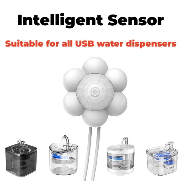 Steuerung intelligenter Wasserbewegungssensor Switch Cat Dog Wasserbrunnenspender Intelligent USB Universal Cat Automatic Feeder Accessoires