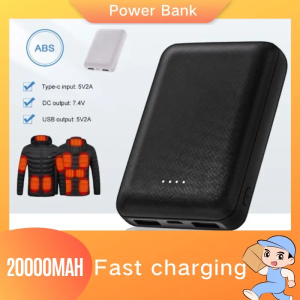 Kleidung 20000mah Power Bank tragbares USB -Ladegerät Schnelllade externe Akku zum Heizen von Weste Jacke Schal Socken Handschuhgeräte