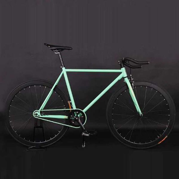 Fahrräder Fixie Fixed Gear Bike für City Bike Stahlrahmenlegierung 40 -mm -Rad Einspeisebildrad 52 cm Y240423
