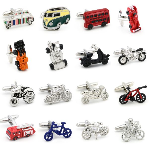 Ссылки Igame Car Design Cuff Links Quality Brass Material Series Series Series для свадебных мужчин