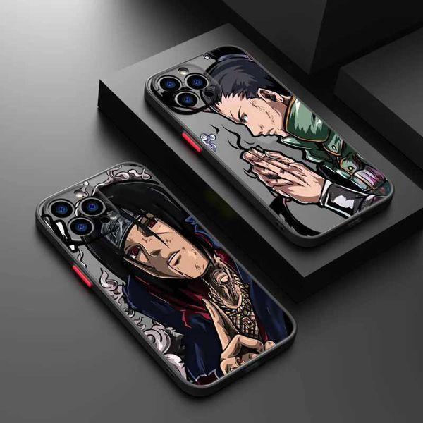 Handy -Stoßstangen Narutos Anime für iPhone 15 14 13 12 Mini 11 xs xr x 8 7 Pro Max plus TPU Frosted Transucent Phone Case Y240423