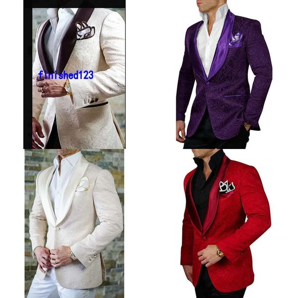 Vendita Hot 9 Colours Men Wedding Sumpet Wedding Slimt Groom Tuxedos Groomsman Blazer Abit per uomini 2 pezzi (giacca+pantaloni) 201105 SMAN 01105