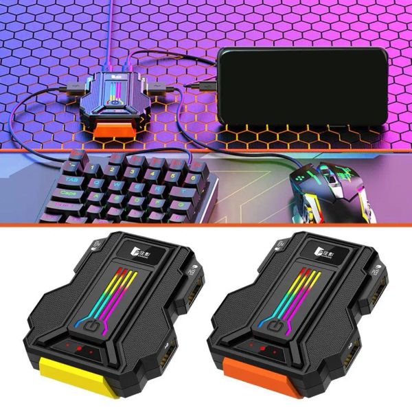 Adaptador Conversor de mouse de teclado para jogos para caça/caça Pro Douplesididided Socket Adaptador de mouse USB Acessórios de jogos profissionais