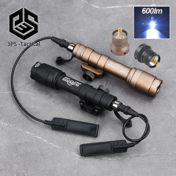 Scopi tattici SF M600 M600B M600C M300 Arma Light Lanterna Rifle Flashlight Pistol Scout Light Torcia Caccia Picatinny Rail