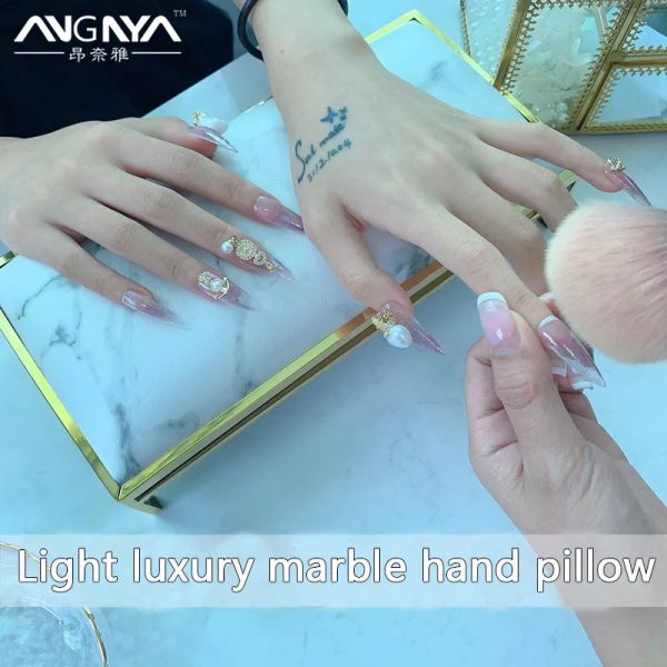 Travesseiro angnya manicure travesseiro leve conjunto de mármore almofada manual photo japon