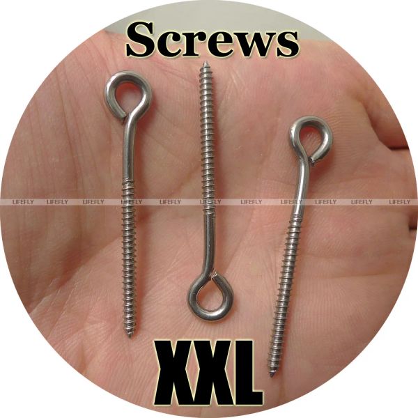 Accessori dimensioni xxl / 50 viti, acciaio inossidabile, occhio chiuso, hardware per spina, esche jerk, esca, pesca