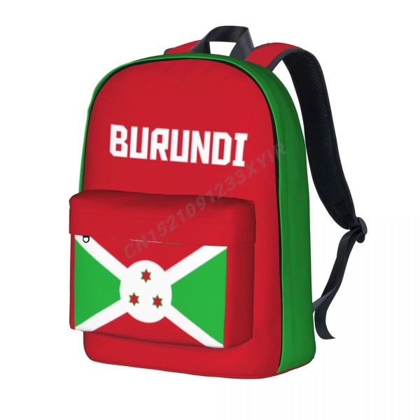 Bolsas de mochila unissex Burundi Bandeira Burundian Burundian School Schous Messenger Bag Case Laptop Bag Mochila Presente