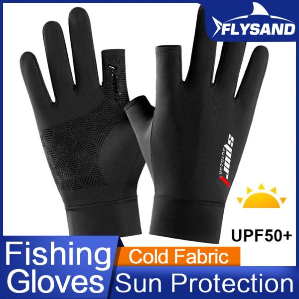 Accessoires Flysand Fishing Fanghandschuhe schützen Handprofi Freisetzung Antislip Fish -Handschuhe Antiuv Männer Frauen Eiskühle Fischereihandschuh