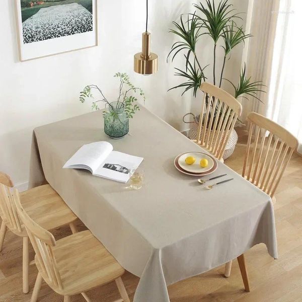 Tabela de mesa 100x140 cm Retângulo Imitação de linho Material Tabela de mesa Corrente de toca de mesa para decoração 2 cores disponíveis