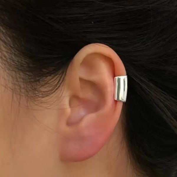Orecchini Nuovi orecchini a clip a tubo lunghe in metallo gotico per donne nessuna perforazione esagerata gemme geometrica PERSONALIZZA