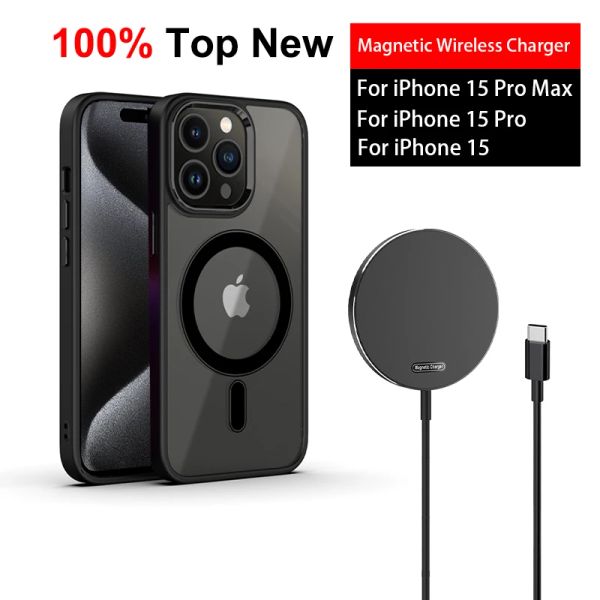 Ladegeräte für Apple Magnetic Wireless Ladegerät für iPhone 15 14 13 12 11 Pro Max Mini X XS XR 8 plus USBC Fast Lade -Telefonzubehör