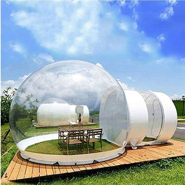 3mx2m gonfiabile per la tenda trasparente casa cubo trasparente hotel a bolle per umano