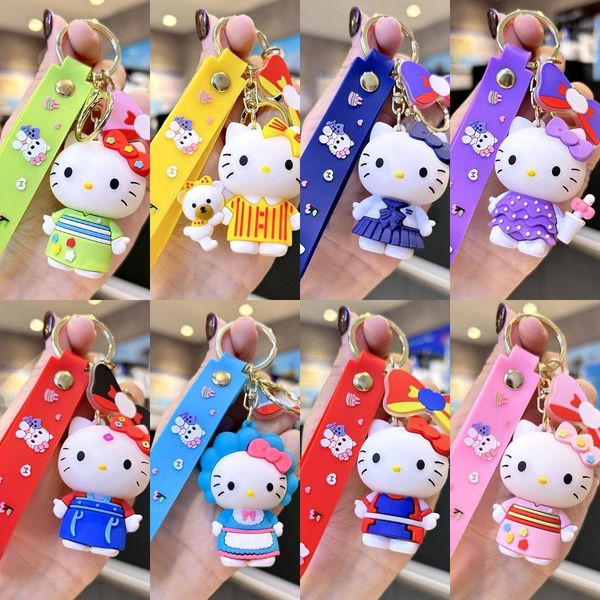 New Cat Casal Keychain Cat Pingente Doll Key Pingente Gift Wholesale Automotive Silicone Keychain