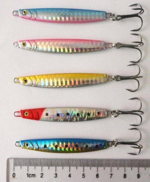 Metal Iron Jig Lure 70mm12g Bionic Down Spinnerbait Deep Spinnerbait Husky Jerk Torpedo Spoons Bait2529647