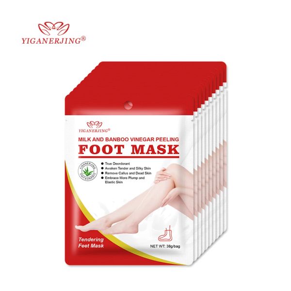 Pflege 5bags Yiganerjing Fußschalenmaske für Füße Peeling Pediküre Socken Peeling Heel Reparatur Maske Füße Bein tote Hautentferner