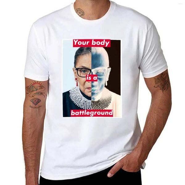 Herren-Tanktops Ruth Bader Ginsburg Ihr Körper ist ein Schlachtfeld T-Shirt Anime Sweat Shirts Mens Big und Tall T