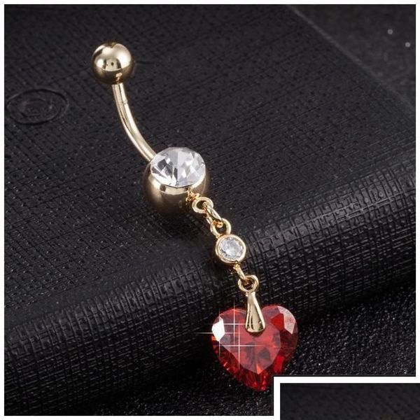 Pulsante dell'ombelico NAVEL PULTINITÀ PULLA BULLA NELLA NAVOLE RINGHI VALENTINE GIORNO GIOVANE 18K GIALLO GOLLO GOLD CZ PELLA PELLY BOWEY BOYLRY NICKEL