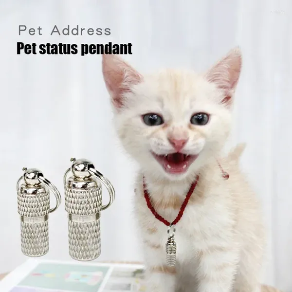 Hundekleidung PET-ID-Karte 2 Größe Anti-Verlust-Anhänger Katzen Halskette Hohlkette Design Note im personalisierten Kragenzubehör Tropf Fall