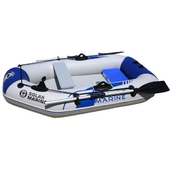 Accessoires 200 cm 2 Personen aufblasbare PVC -Fischerboot Ruderkajak mit Luftmattenbodenfreies Zubehör zur Wasserunterhaltung enthalten