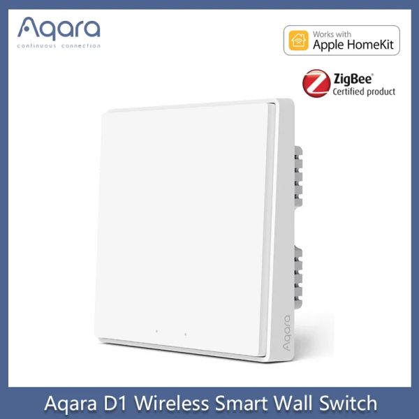Steuerung Aqara D1 Smart Switch drahtloser Wandschalter Einer Feuerdraht Null Feuerdraht Zigbee Wireless Switch Smart Light Control für MiHome