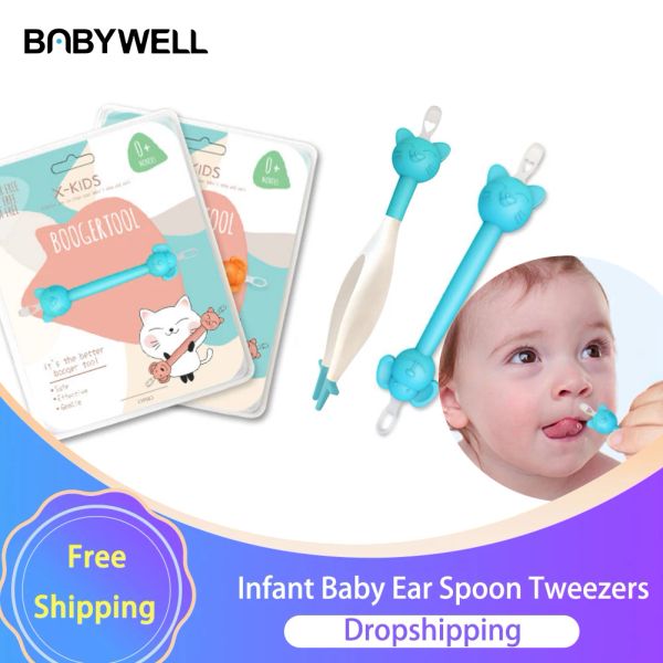 Trimmers Babywell Dig Scoop Scoop Spoon Spoon младенца детская медицинская помощь ушной ложки пинцет для ушей
