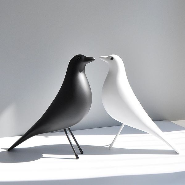 House Birds Design Criativo Arte Ornamentos de Resina Artigo Table Top Cabinete de Vinho Decoração da Estante 240409