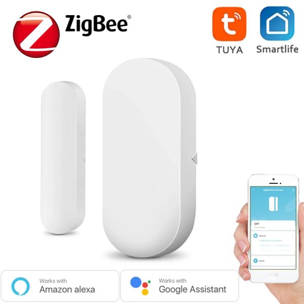 Controle Tuya Zigbee Porta Sensor da janela detectando Notificação de App Notificação de App Switch Smart Cena de contato magnético Antitamper Antitamper