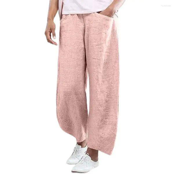 Pantaloni da donna gamba eleganti pantaloni eleganti per donne ad alta vita abiti fluidi abbracci da lavoro solido in forma libera