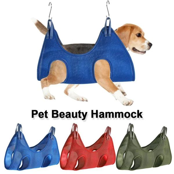 Grooming Pet Dog Dog che toeletta amache Hammocks Helper Pet Cat Repairing Nails in Beauty Hammock Accessori cucciolo gatticello per un chicco di ritenuta Borsa