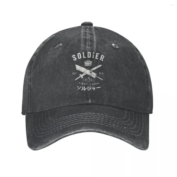 Ball Caps Berserk Soldier Baseball Cap. Случайная расстроенная джинсовая шляпа для хранения Unisex Style Outdoor Summer