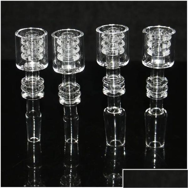 Tubos de fumantes Hookahs 10mm 14mm Male Diamond Knot Quartz Unhe