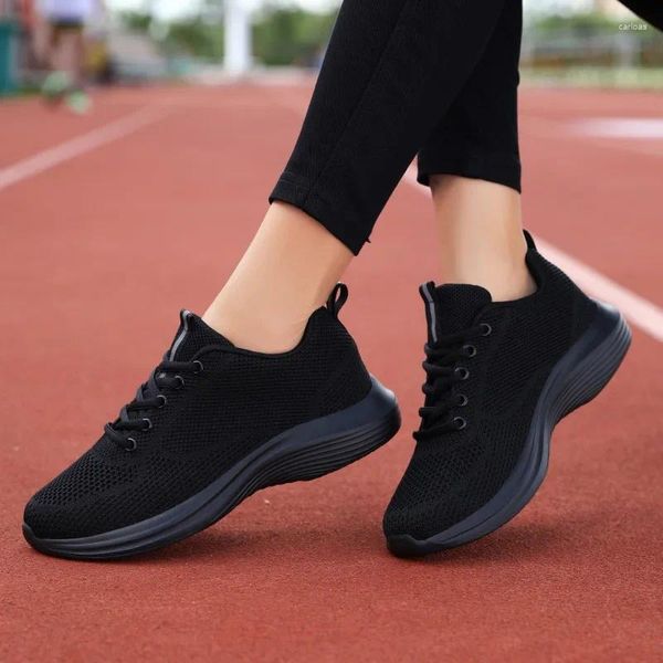 Sapatos casuais femininos designers malha respirável correndo tênis de caminhada ao ar livre, senhoras, jogging zapatos de mujer cestas femme