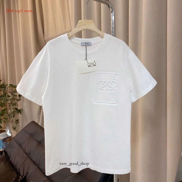 Дизайнерский роскошный Loes Classic V23SS тисненный иностранный для иностранных футболок с коротким рукава