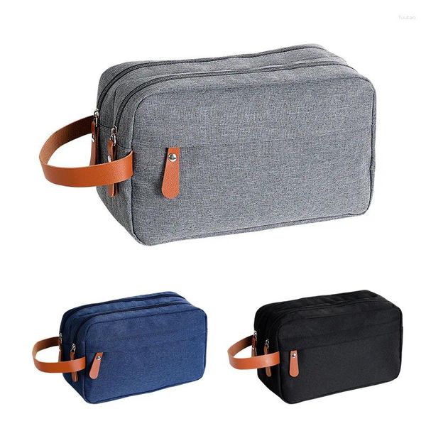 Kosmetikbeutel Mann hochwertige Make -up -Tasche Oxford Canvas Geschäftsreisen Herrenorganisator wasserdichte Frauen Waschen Beutel Handtasche Hülle