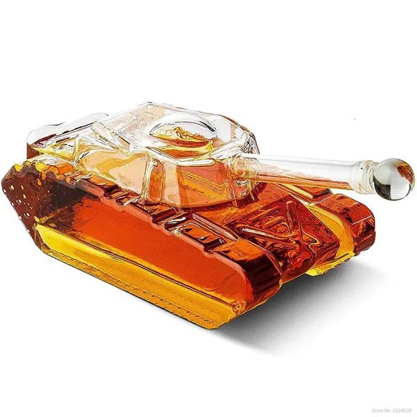 Tank Whiskey Dekanter - Armeegeschenke für Männer - Glass Panzergeschenk - Bourbon und Scotch Decanter - Militärveteran Geschenke 240408