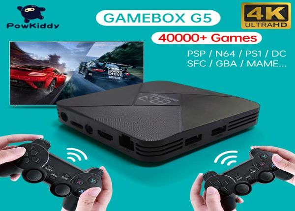 Powkiddy Game Box G5 S905L Super Console x Ecor -Intedin WiFi 4K HD TV HD Classic Retro 128GB 40000 Video Games Player per PS1 N64 DC PSP9927263