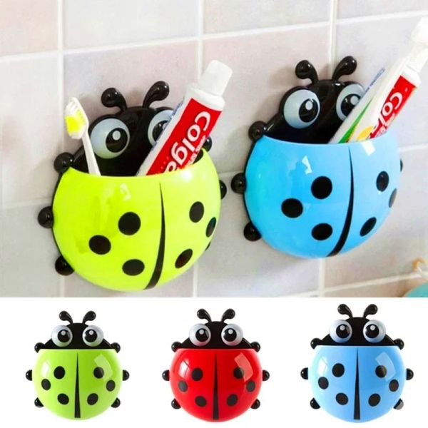 Kafalar 1 adet sevimli Ladybird Beetle Diş Fırçası Diş Macunun