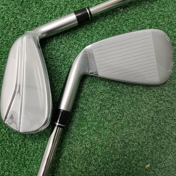 Mens Silvery 790 Iron Set Golf Irons Clubs 7pcs 49p RSSR Flex Steelgraphite eixo montado com tampa da cabeça 240422