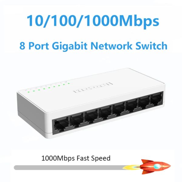 Steuerelement 5 8 Port Full 1000 Mbit / s Gigabit Network Switch Ethernet Smart Switcher High Performance RJ45 Hub Internet Splitter