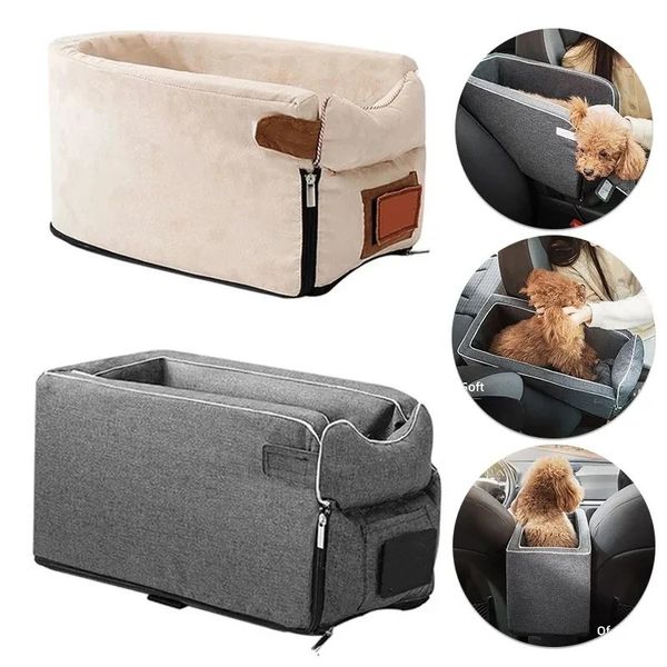 Car Central Hundeautos Sitzbett tragbare Hundeträger für kleine Hunde und Katzen Sicherheitsreisen Accessoires 240422