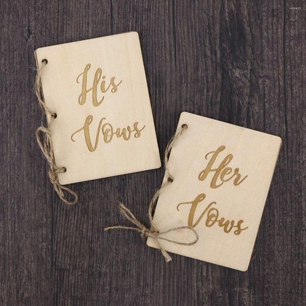 Partyversorgungen 2PCS Creative His und ihre Gelübbücher Brown Kraft Paper Broschüre für Hochzeitsjournal Engagement Geschenk