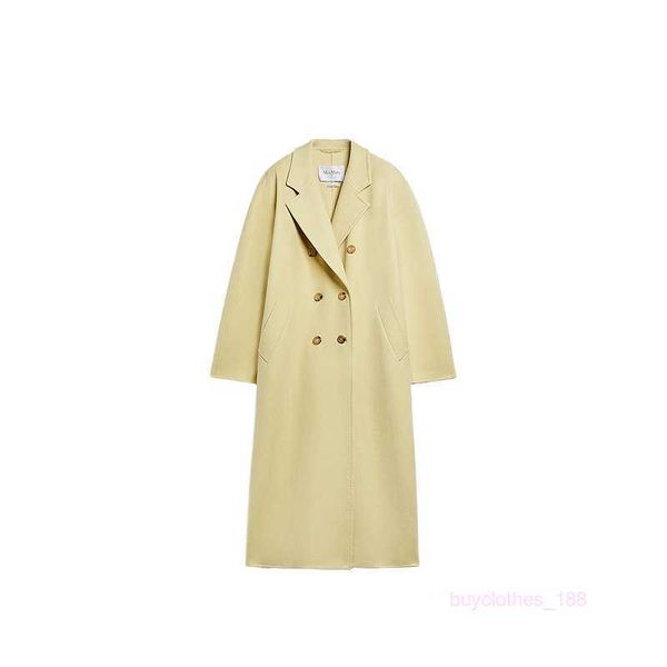 Designermantel Kaschmirmantel Luxusmantel Max Mara Yellow Womens Mantel