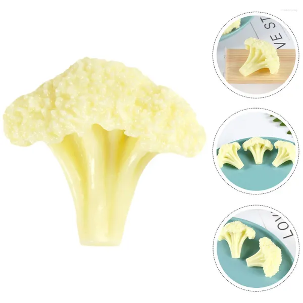 Flores decorativas Modelo de couve -flor Fake alimento alimentar brócolis brócolis frutas e vegetais simulação artificial de PVC Faux