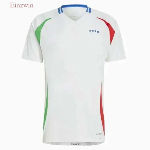 2024 Maglie da calcio in Italia Mens 125 ° Anniversario Pellegrini DiMarco Bonucci Verratti Pinamonti Shirt da calcio Raspadori Gnonto Politano Grifo Zaniolo 109