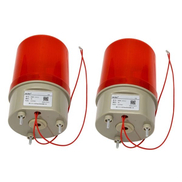 Acessórios Novo 2x Industrial Fishing Sound Alarm Light BEM1101J 220V RED LED LUZES DE AVISO ACOUSTOOPTIC Sistema de alarme