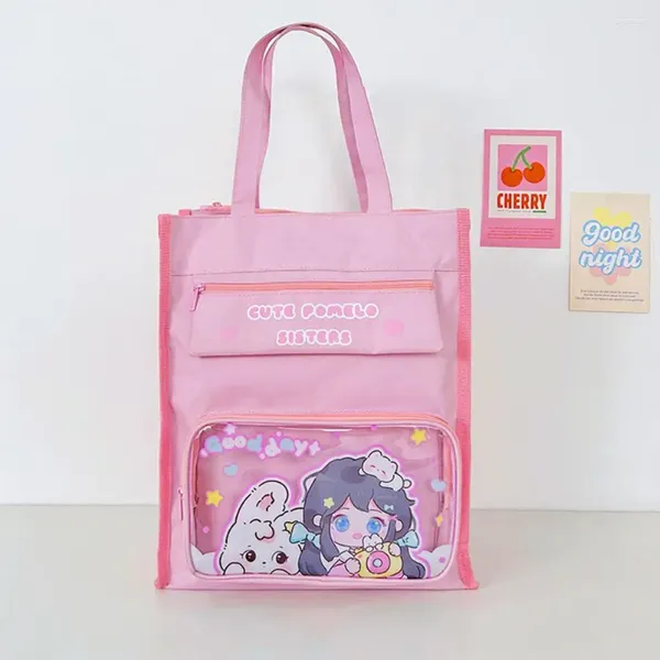 Bolsa de armazenamento Bola infantil Bolsa Oxford Plow Student Bag de alta capacidade de estilo de estilo fofo decorar