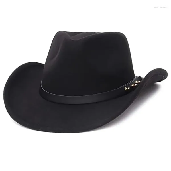 Beretti Cowboy Western Cowboy Cappello Black Fedora per ragazzi Outdoor